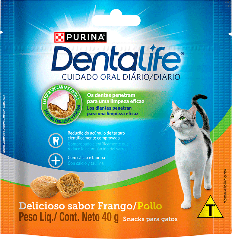 Petisco Purina DentaLife DentaLife para Gatos Adultos Sabor Frango - 40g