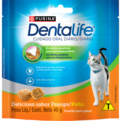 Petisco Purina DentaLife DentaLife para Gatos Adultos Sabor Frango