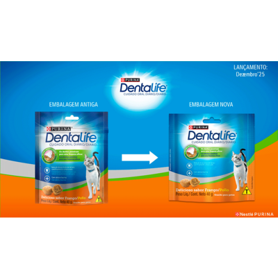 Petisco Purina DentaLife DentaLife para Gatos Adultos Sabor Frango