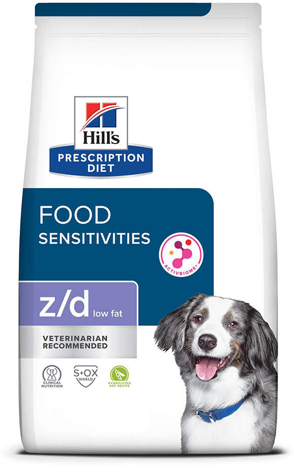 Ração Seca Hill's Prescription Diet z/d Food Sensitivities para Cães Adultos e Sênior sabor Frango - 3,6Kg.