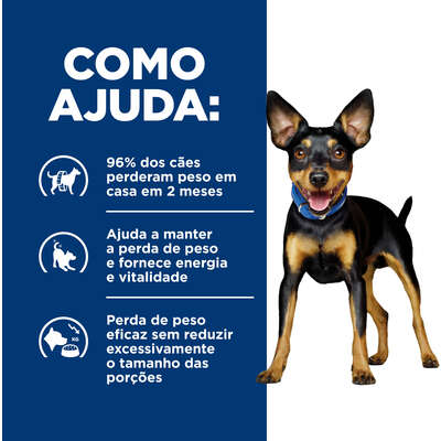 Ração Seca Hill’s Prescription Diet Metabolic Obesidade para Cães Adultos e Sênior Raças Pequenas sabor Frango
