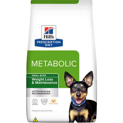Ração Seca Hill’s Prescription Diet Metabolic Obesidade para Cães Adultos e Sênior Raças Pequenas sabor Frango