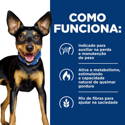 Ração Seca Hill’s Prescription Diet Metabolic Obesidade para Cães Adultos e Sênior Raças Pequenas sabor Frango