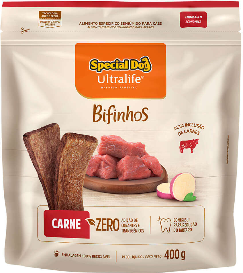 Bifinho Special Dog Ultralife para Cães sabor Carne - 400 g