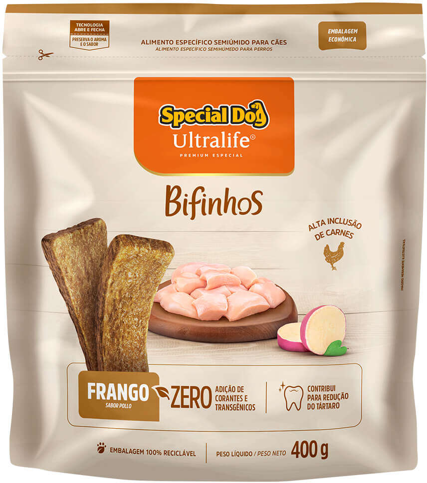 Bifinho Special Dog Ultralife para Cães sabor Frango - 400 g