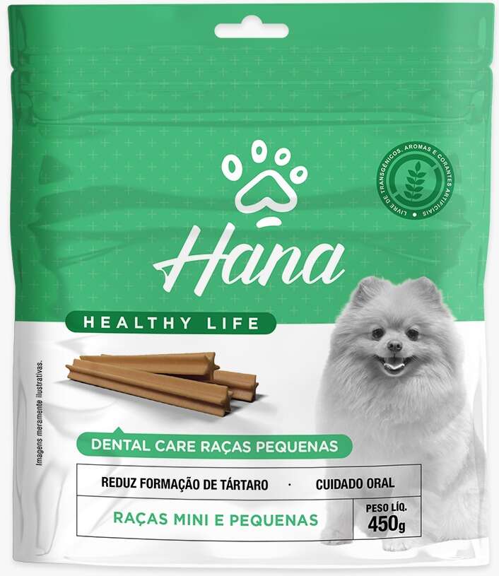 Snack Hana Healthy Life Dental Care para Cães Raças Mini e Pequenas - 450 g