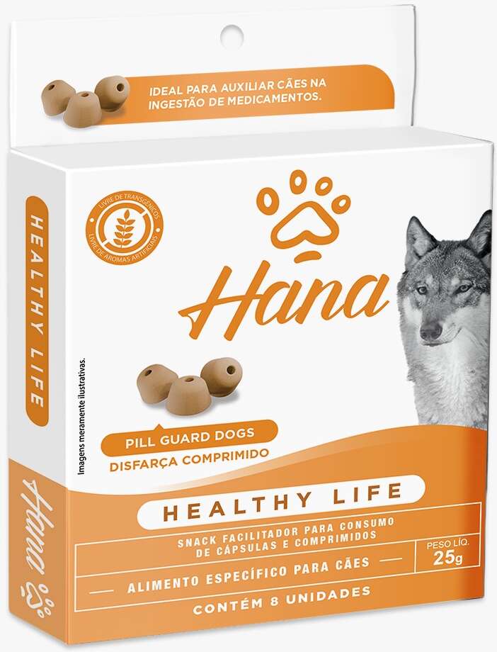 Snack Hana Healthy Life Pill Guard Disfarça Comprimido para Cães - 8 Unidades