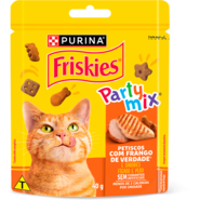 Petisco Purina Friskies Party Mix para Gatos Adultos Sabor Frango - 40 g