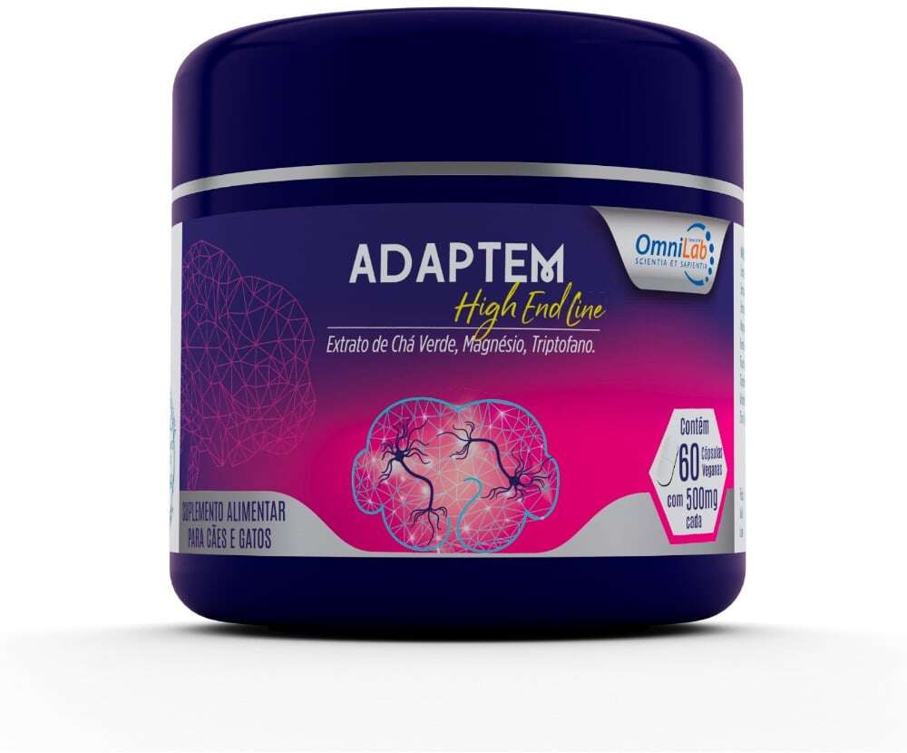 Suplemento Alimentar Omnilab Adaptem Hign End Line 500 mg para Cães e Gatos - 60 Cápsulas