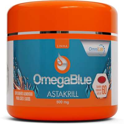 Suplemento Alimentar Omnilab OmegaBlue Astakrill 500 mg para Cães e Gatos