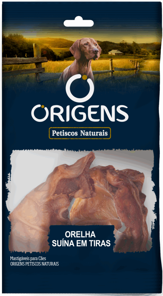 Petisco Natural Orelha Suina em Tiras Origens para Cães - 50 g