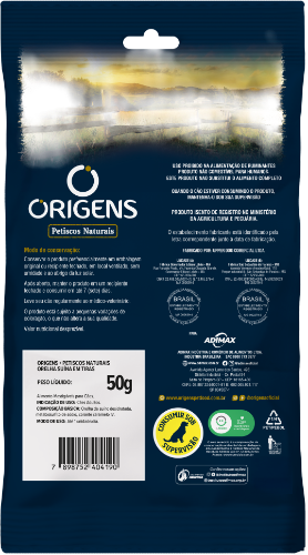 Petisco Natural Orelha Suina em Tiras Origens para Cães - 50 g