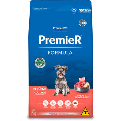Ração Seca Premier Pet Formula para Cães Adultos Raça Pequena sabor Carne e Vegetais