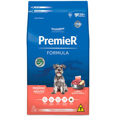 Ração Seca Premier Pet Formula para Cães Adultos Raça Pequena sabor Carne e Vegetais