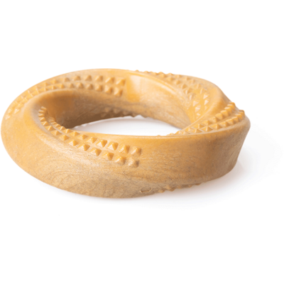 Brinquedo Mordedor Ecoa Anel Espiral Fibra de Bambu para Cães