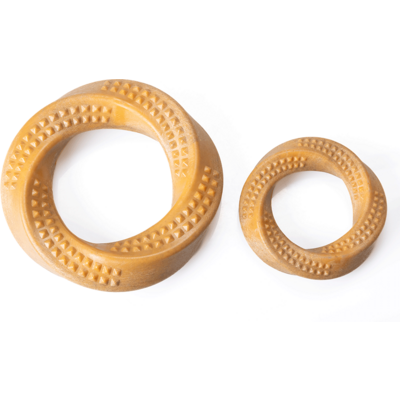 Brinquedo Mordedor Ecoa Anel Espiral Fibra de Bambu para Cães
