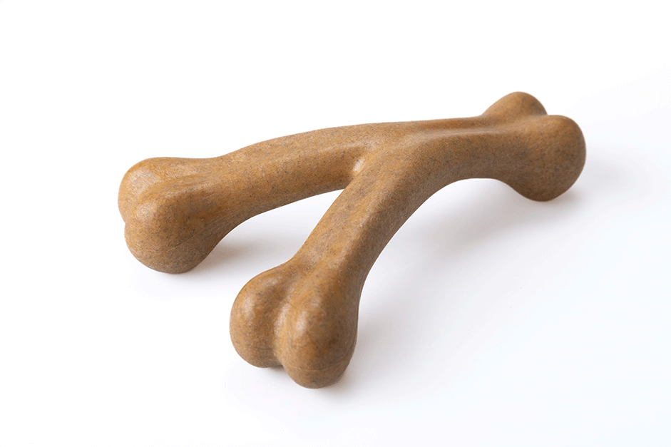 Brinquedo Mordedor Ecoa Osso Fibra de Bambu para Cães - Tam. P