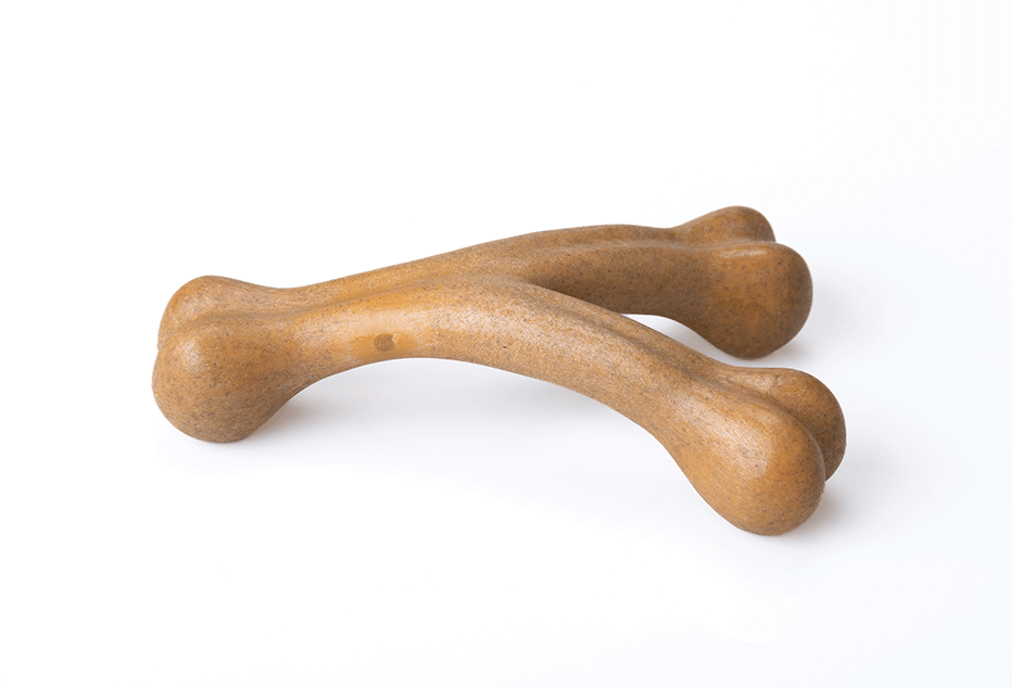 Brinquedo Mordedor Ecoa Osso Fibra de Bambu para Cães - Tam. P