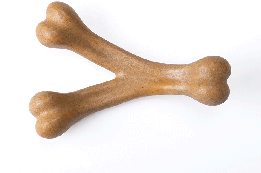 Brinquedo Mordedor Ecoa Osso Fibra de Bambu para Cães - Tam. P