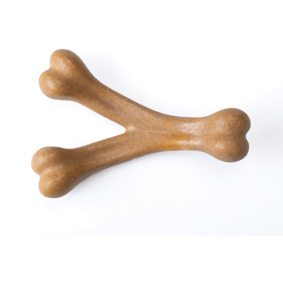 Brinquedo Mordedor Ecoa Osso Fibra de Bambu para Cães