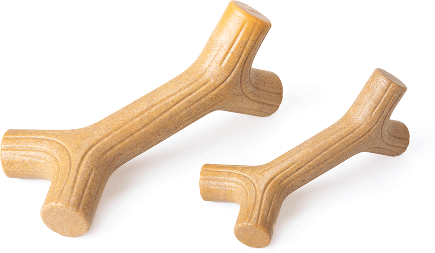 Brinquedo Mordedor Ecoa Graveto Fibra de Bambu para Cães - Tam. P