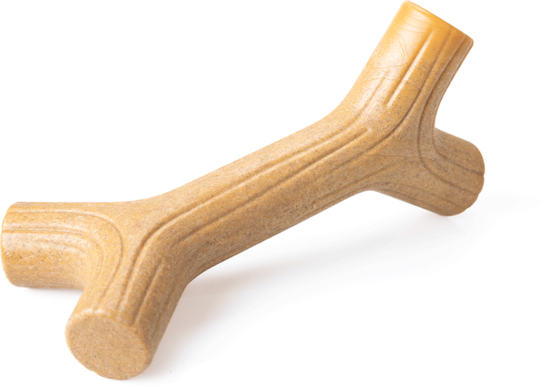 Brinquedo Mordedor Ecoa Graveto Fibra de Bambu para Cães - Tam. P