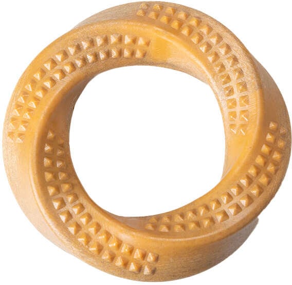 Brinquedo Mordedor Ecoa Anel Espiral Fibra de Bambu para Cães -Tam. M