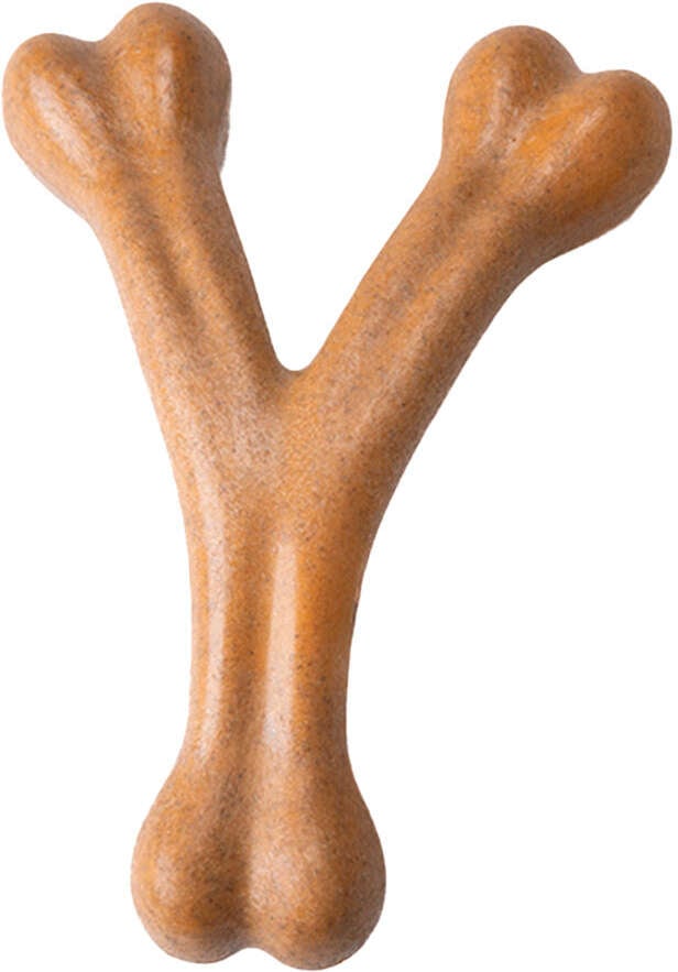 Brinquedo Mordedor Ecoa Osso Fibra de Bambu para Cães - Tam. P
