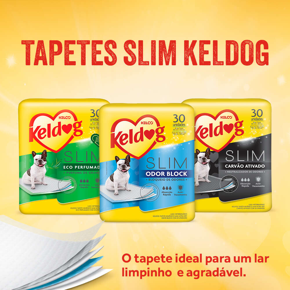Tapete Higiênico Kelco Keldog Slim Ultra Dry Eco Perfumado - 30 unidades