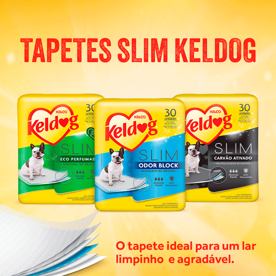 Tapete Higiênico Kelco Keldog Slim Ultra Dry Odor Block - 50 unidades