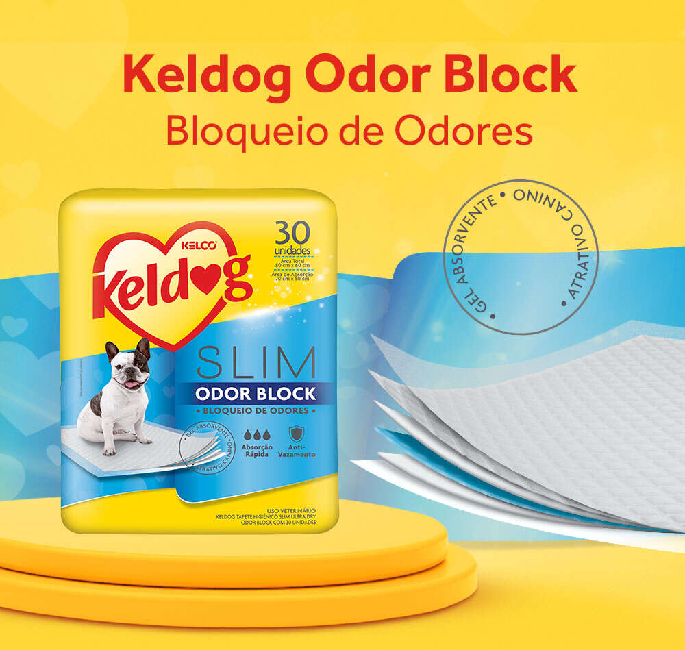 Tapete Higiênico Kelco Keldog Slim Ultra Dry Odor Block - 50 unidades