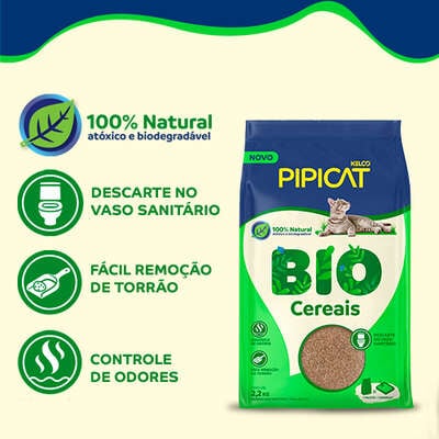 Granulado Sanitário Pipicat Bio Cereais