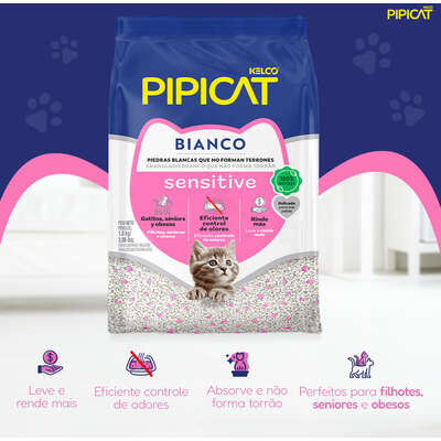 Granulado Sanitário Pipicat Bianco Sensitive