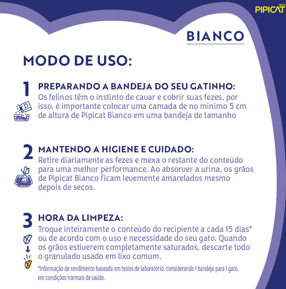 Granulado Sanitário Pipicat Bianco Lavanda - 1,8Kg
