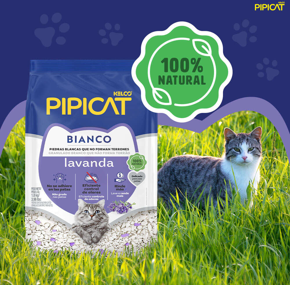 Granulado Sanitário Pipicat Bianco Lavanda - 1,8Kg
