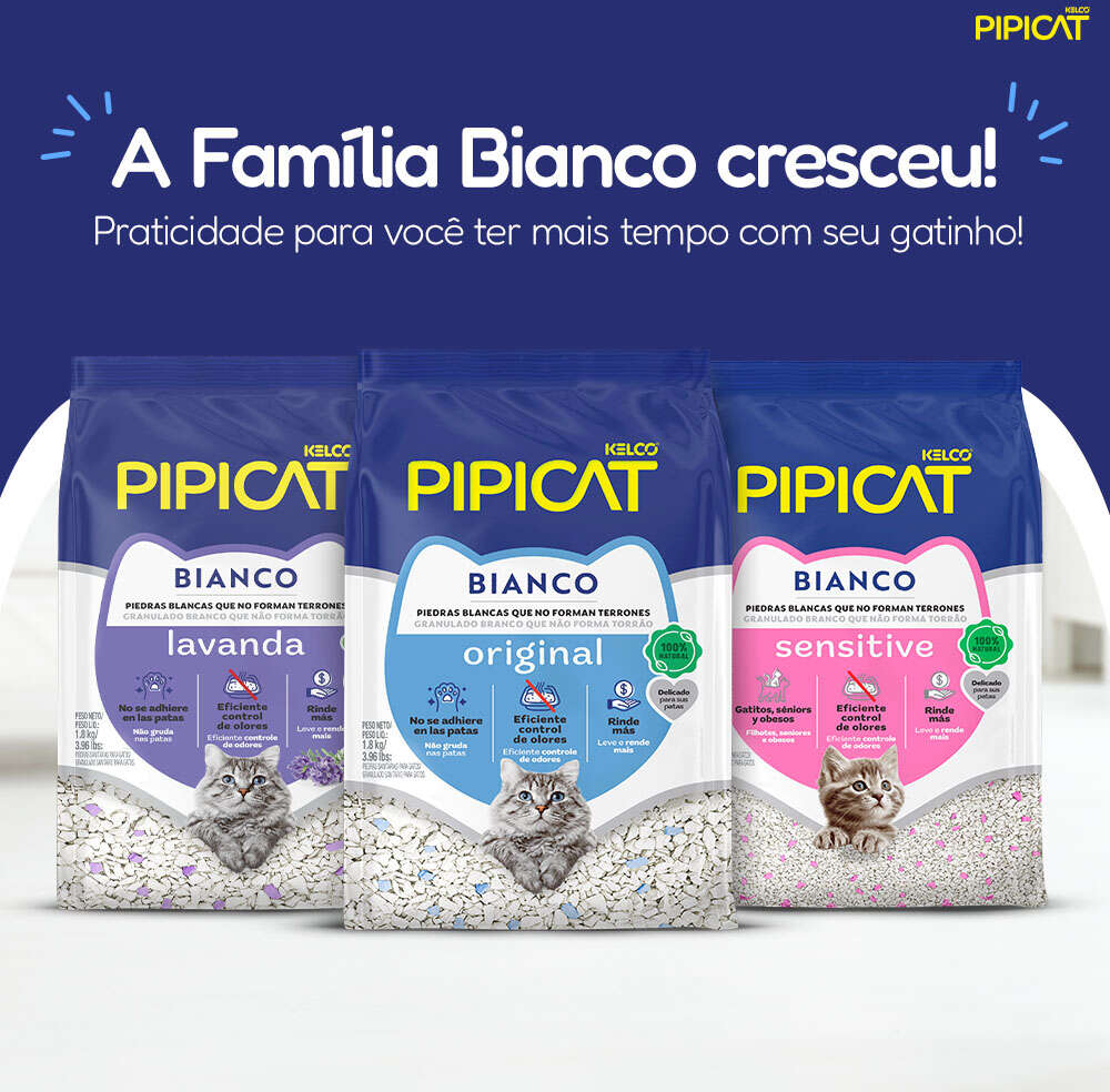 Granulado Sanitário Pipicat Bianco Lavanda - 1,8Kg