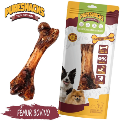 Petisco Mastigáveis Osso Defumado Fêmur Bovino PureSnacks para Cães