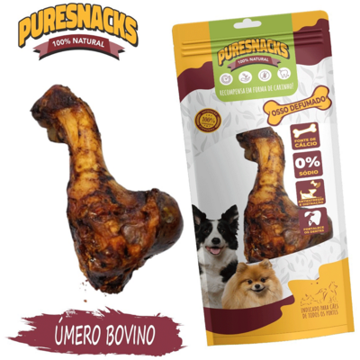 Petisco Mastigáveis Osso Defumado Úmero Bovino PureSnacks para Cães