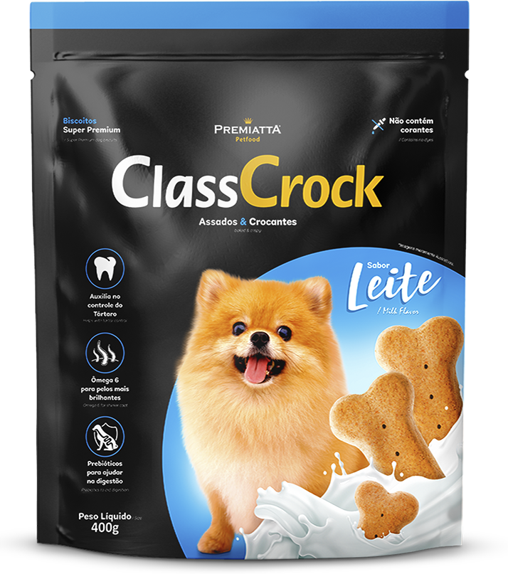 Biscoito Premiatta Classcrock para Cães sabor Leite - 400 g
