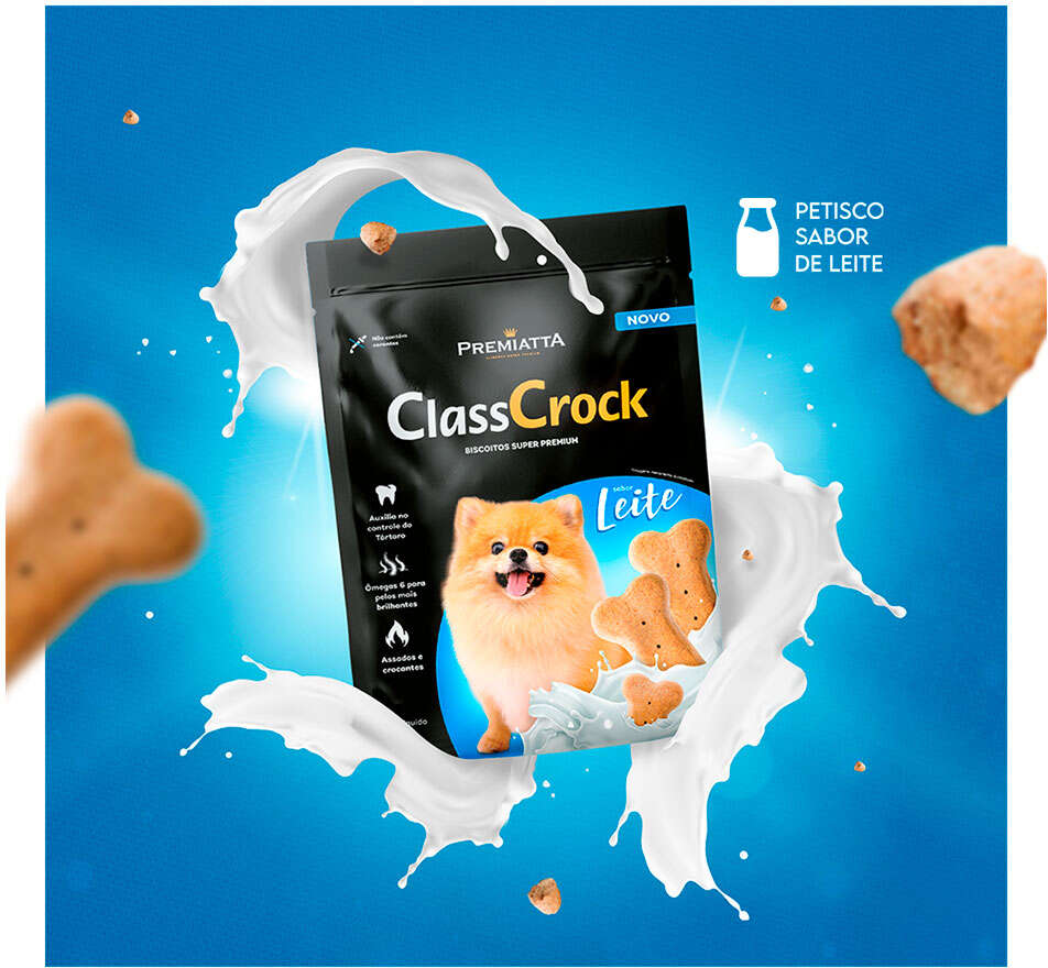 Biscoito Premiatta Classcrock para Cães sabor Leite - 400 g