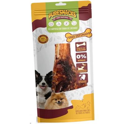 Petisco Mastigáveis Osso Defumado Meio Fêmur Bovino PureSnacks para Cães