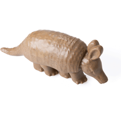 Brinquedo Mordedor Ecoa Tatu de Fibra de Coco para Cães