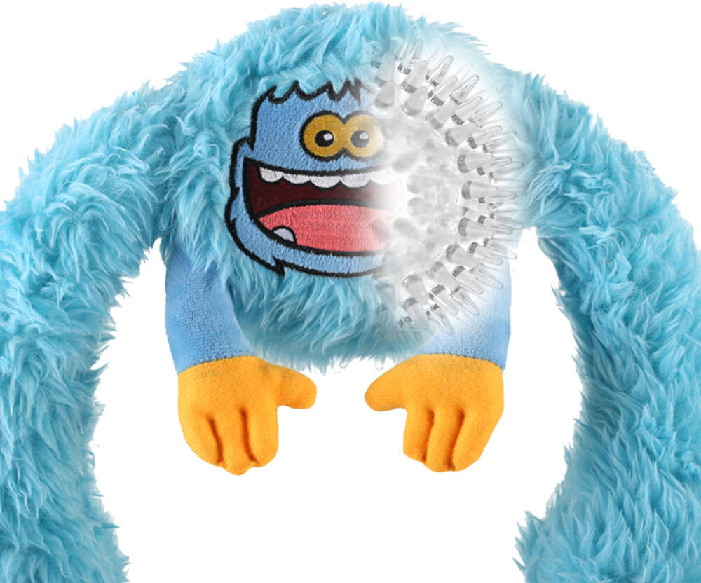 Brinquedo Pelúcia 2 em 1 Qmonster King Kong Super Braços Azul para Cães - Tam. Único