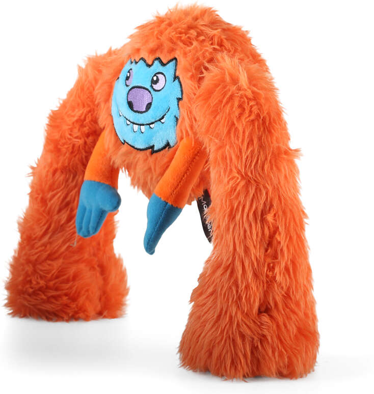 Brinquedo Pelúcia 2 em 1 Qmonster King Kong Super Braços Laranja para Cães - Tam. Único