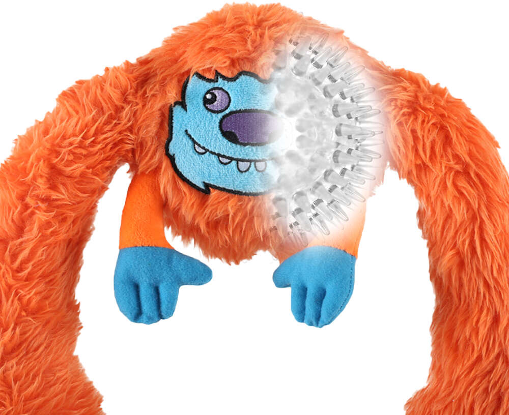 Brinquedo Pelúcia 2 em 1 Qmonster King Kong Super Braços Laranja para Cães - Tam. Único