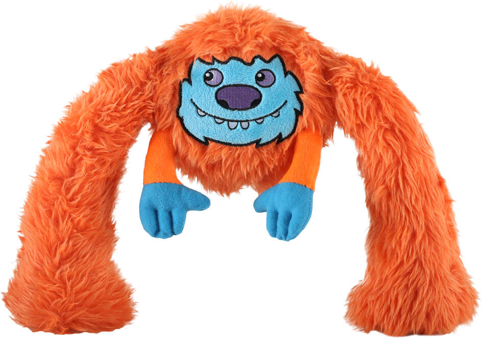 Brinquedo Pelúcia 2 em 1 Qmonster King Kong Super Braços Laranja para Cães - Tam. Único