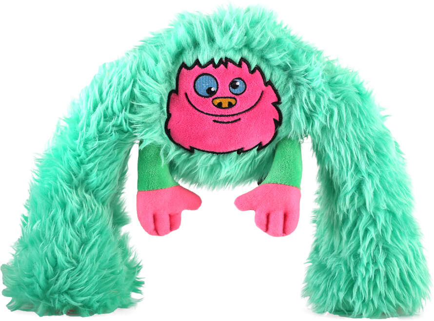 Brinquedo Pelúcia 2 em 1 Qmonster King Kong Super Braços Verde para Cães - Tam. Único