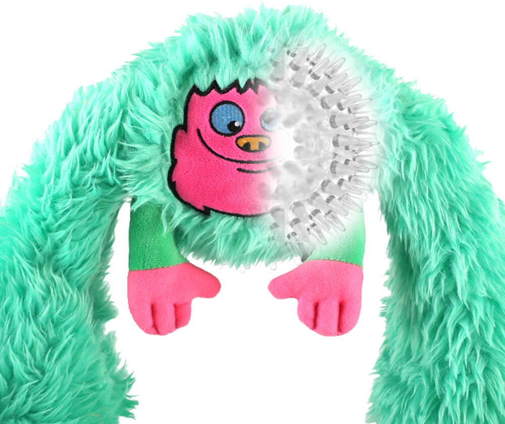 Brinquedo Pelúcia 2 em 1 Qmonster King Kong Super Braços Verde para Cães - Tam. Único