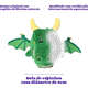 Brinquedo Pelúcia 2 em 1 Qmonster Conto de Fadas Dragão Verde para Cães