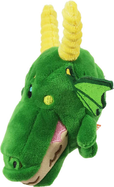 Brinquedo Pelúcia 2 em 1 Qmonster Conto de Fadas Dragão Verde para Cães - Tam. Único